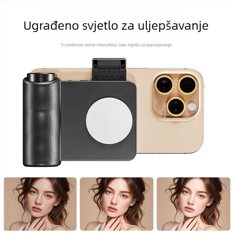 Pomoćnik za fotografiranje mobitelom: stražnja rasvjeta selfie, podesivi fokus, stolni pomoćnik za fotografiranje, Bluetooth selfie štapić