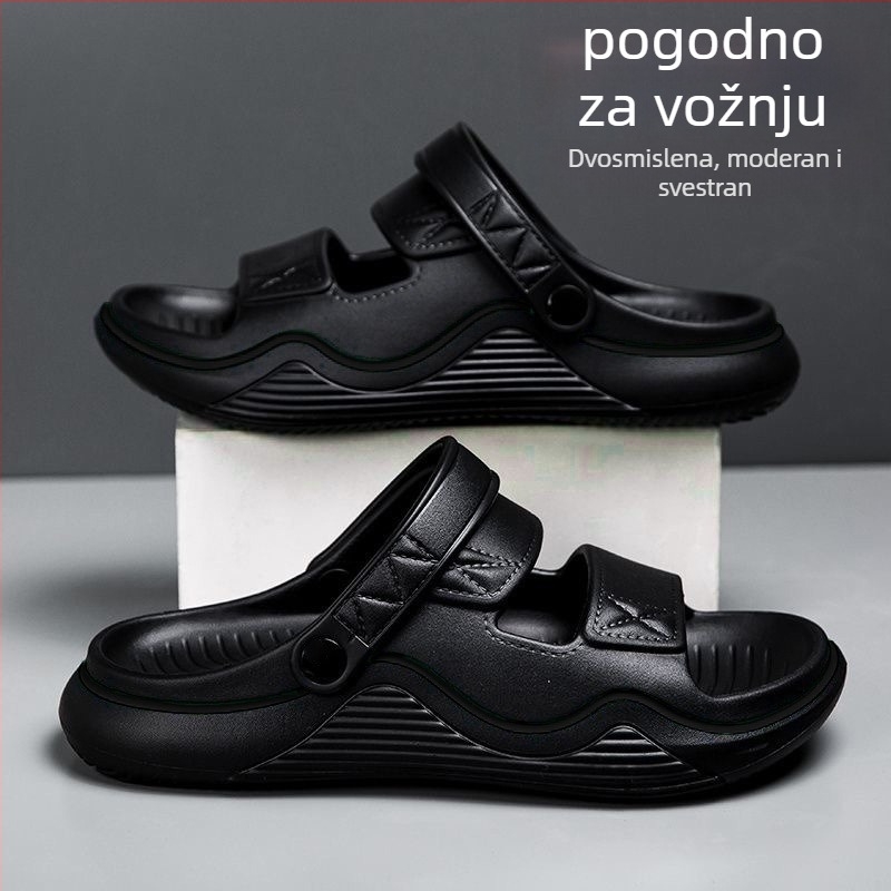 Muške PVC sandale s otvorenim prstom za ljeto, vodootporne, prozračne i protuklizne