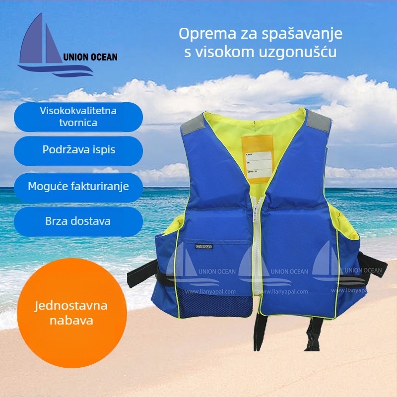 Životna jakna Union Ocean LY2053 — pojačana za morski rad, za odrasle i djecu, ribolov i prevenciju poplava