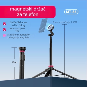 MT84 Selfie štap za mobitel – Bluetooth daljinski, ABS+ aluminijska legura, IBIS podrška, Univerzalna kompatibilnost