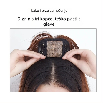 Perika s ravnim kosom i fringeom — prirodan stil, materijal kose: toplinski otporna žica, zamjenski dio kose, Wind Meets Flowers