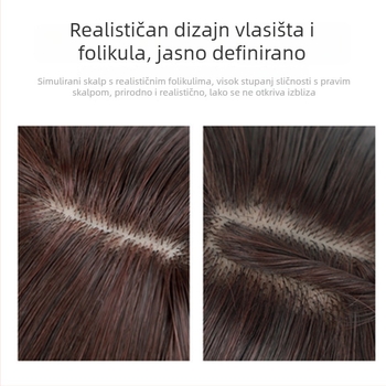Perika s ravnim kosom i fringeom — prirodan stil, materijal kose: toplinski otporna žica, zamjenski dio kose, Wind Meets Flowers
