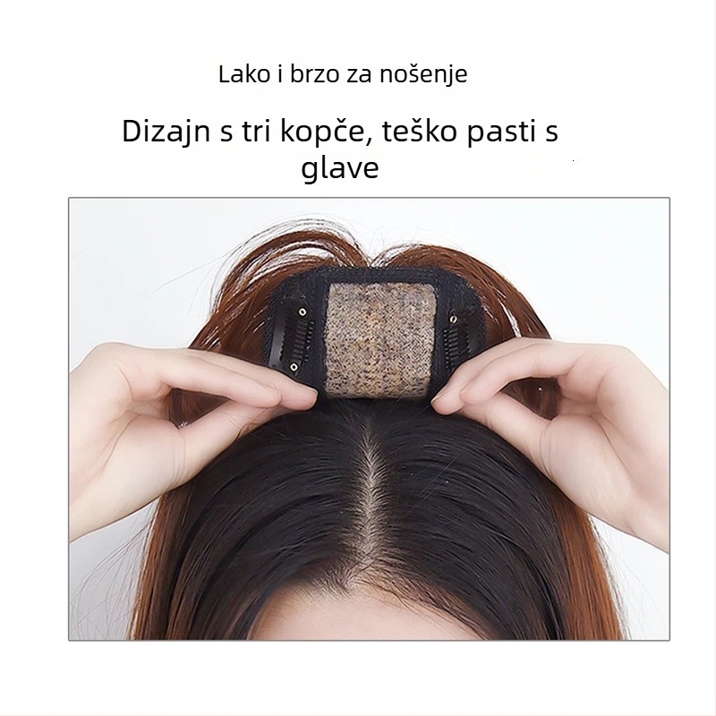 Perika s ravnim kosom i fringeom — prirodan stil, materijal kose: toplinski otporna žica, zamjenski dio kose, Wind Meets Flowers