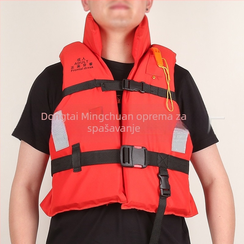 Spasiva jakna za unutarnje rijeke s visokim plovnostima i čvrstom konstrukcijom; marka Mingchuan Lifesaving; model Inland Collar.