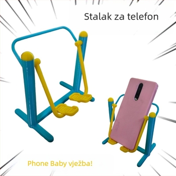 Modularni držač za mobitel, kreativni stolni ukras, plastični, simulirano fitness oprema