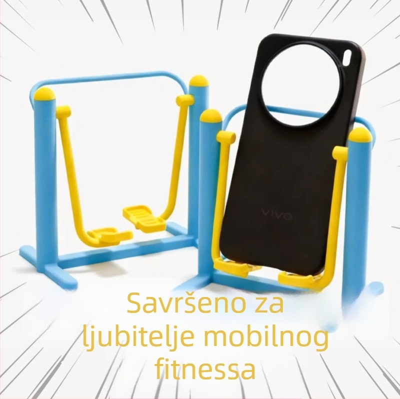 Modularni držač za mobitel, kreativni stolni ukras, plastični, simulirano fitness oprema