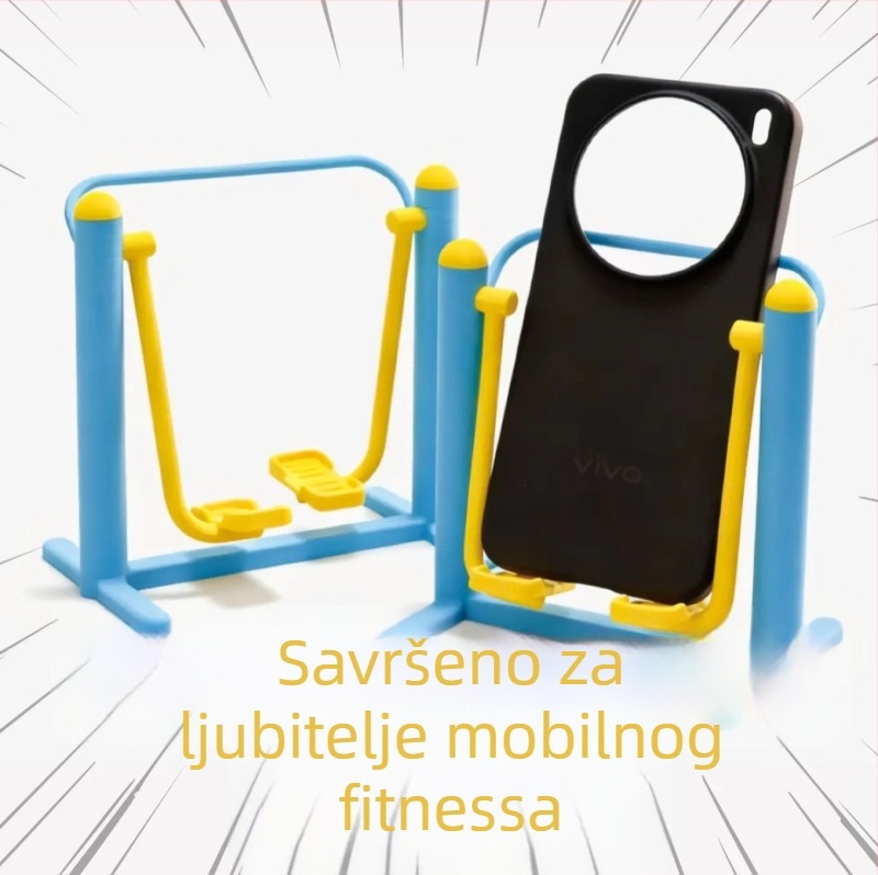 Modularni držač za mobitel, kreativni stolni ukras, plastični, simulirano fitness oprema