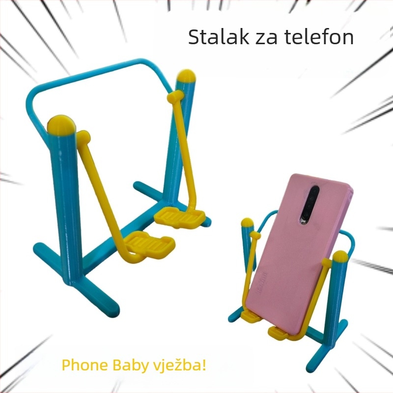 Modularni držač za mobitel, kreativni stolni ukras, plastični, simulirano fitness oprema