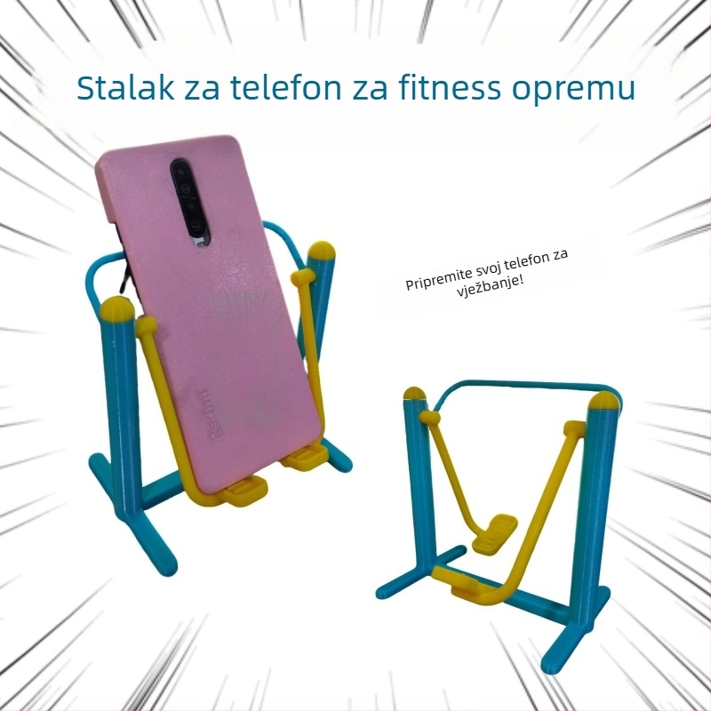 Modularni držač za mobitel, kreativni stolni ukras, plastični, simulirano fitness oprema