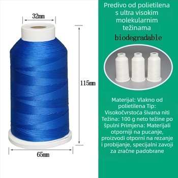 Nit za šivanje visoke čvrstoće — Dali Horse, polietilensko vlakno; za ribolov, vanjske aktivnosti, industrijsko šivanje i pletenje mreža