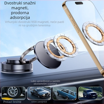 Držač za telefon za auto s rotacijom 360° i vakuum usisavanjem — sklopivi, univerzalni