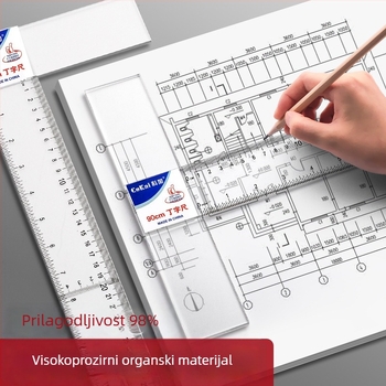 Yi Tong T-oblika mjerne linije za strojarstvo i građevinsko crtanje – crtna mjern linija s T dizajnom; marka Yi Tong; nije uvozena; bez IP autorizacije