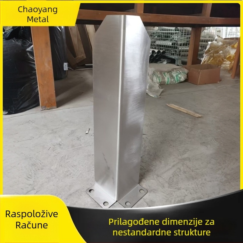 L-oblik zaštitnik kutova, ojačan nehrđajućim čelikom, 201/304, debljina 2–5 mm, visina 300–500 mm, mogućnost prilagođavanja