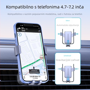 Držač za telefon u automobilu s gravitacijskim nosačem, aluminijska slitina, za otvor za ventilaciju, Jiiker JK-611