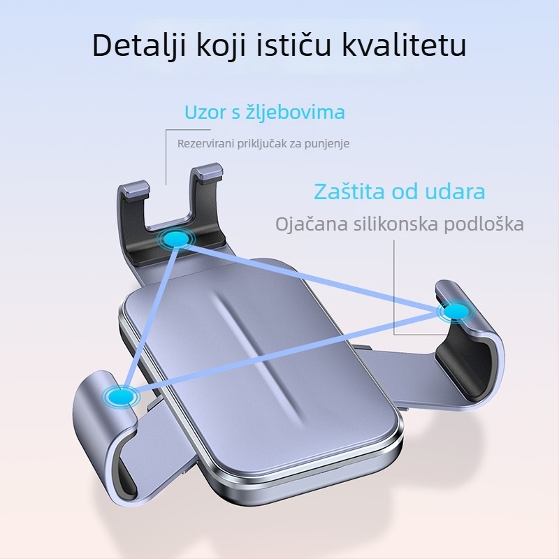 Držač za telefon u automobilu s gravitacijskim nosačem, aluminijska slitina, za otvor za ventilaciju, Jiiker JK-611