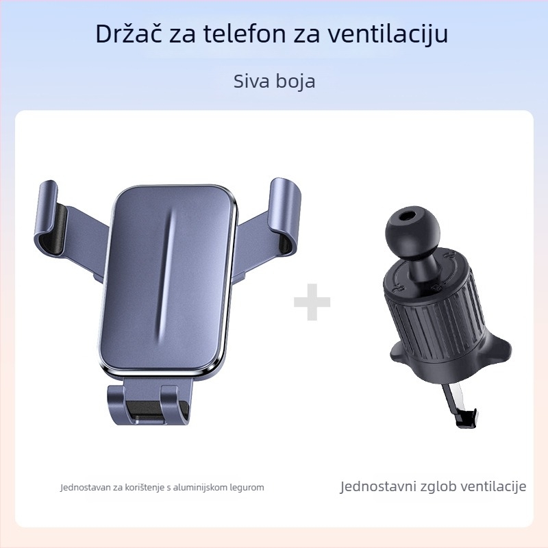 Držač za telefon u automobilu s gravitacijskim nosačem, aluminijska slitina, za otvor za ventilaciju, Jiiker JK-611