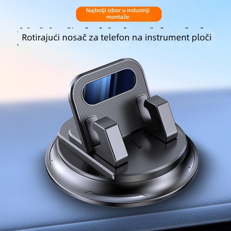 Držač za telefon u automobilu – rotirajući, ABS, protiv vibracija, univerzalan za instrument ploču