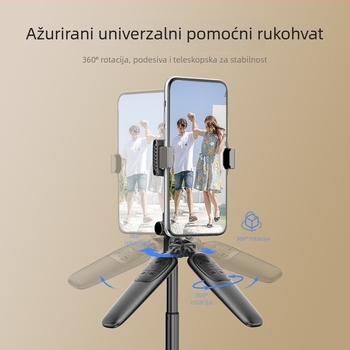 A65 Selfie štap za mobitel s podesivim tripodom i stabilizatorom, daljinsko upravljanje, Bluetooth, aluminij ABS