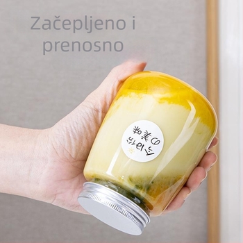 PET boca za kozmetičku ili prehrambenu ambalažu, U-oblik, prozirna, aluminijski poklop, kapacitet 360ml/500ml, sitotisak