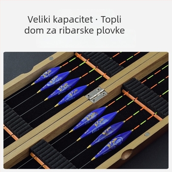 Kutija za plutajuće varalice od paulovnije – tri u jednom, višenamjenska kutija s velikim kapacitetom i produženim odjeljkom za glavnu liniju