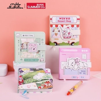 Bilježnica - japansko-korejski sladak stil, PU korica, vezivanje po liniji, 96 stranica