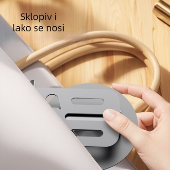 Stolni držač za telefone i tablete, univerzalni, od karbonskog čelika, 360° rotacija, sklopiv