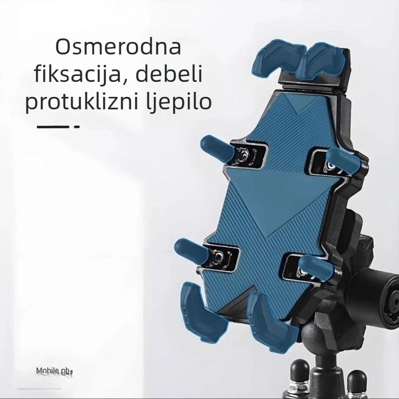 Držač za telefon za motocikle/električna vozila, bežično punjenje, navigacija s apsorpcijom udaraca, cyberpunk stil