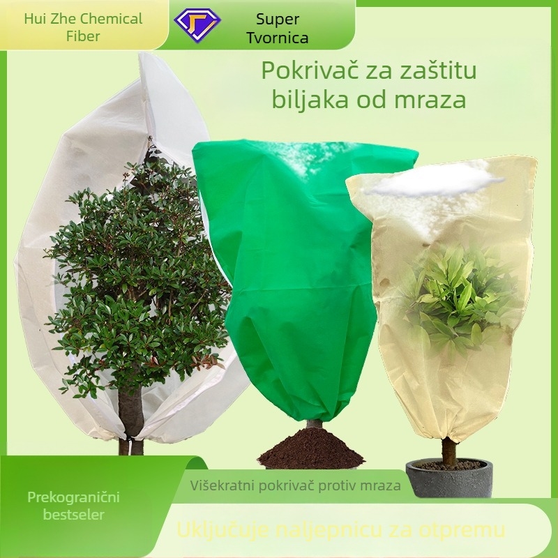 Prilagođeni zaštitni pokrov za biljke od mraza - netkani materijal, za zelene biljke i biljke u loncima, zimska zaštita