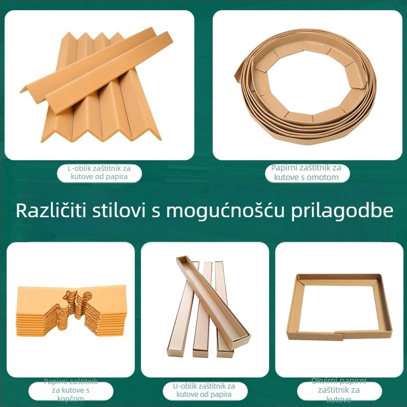 Okružni kutni zaštitnik od kraft papira za namještaj — okružni zaštita rubova; Materijal: kraft papir; Tip: okružni zaštitnik za kutove; Prilagodba: da; Ispis logotipa: da