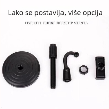 Stolni držač za telefon s diskovnim gornjim nosačem, plastični, Star Whit, stolna ugradnja, prilagodljiv