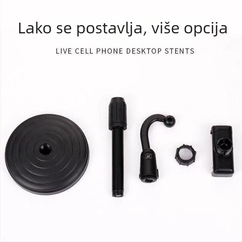 Stolni držač za telefon s diskovnim gornjim nosačem, plastični, Star Whit, stolna ugradnja, prilagodljiv