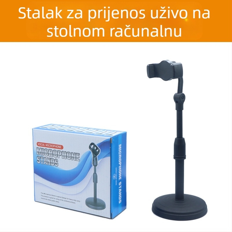 Stolni držač za telefon s diskovnim gornjim nosačem, plastični, Star Whit, stolna ugradnja, prilagodljiv
