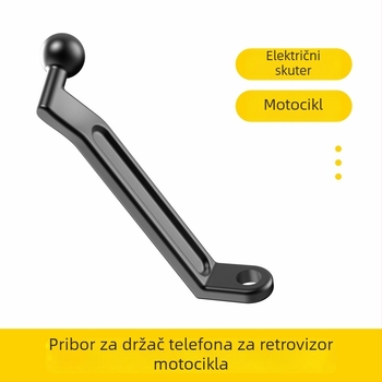 Osnova nosača retrovizora motocikla — univerzalna aluminijska baza, model JY-011, pogodna za motocikle i električna vozila, podržava prilagodbu