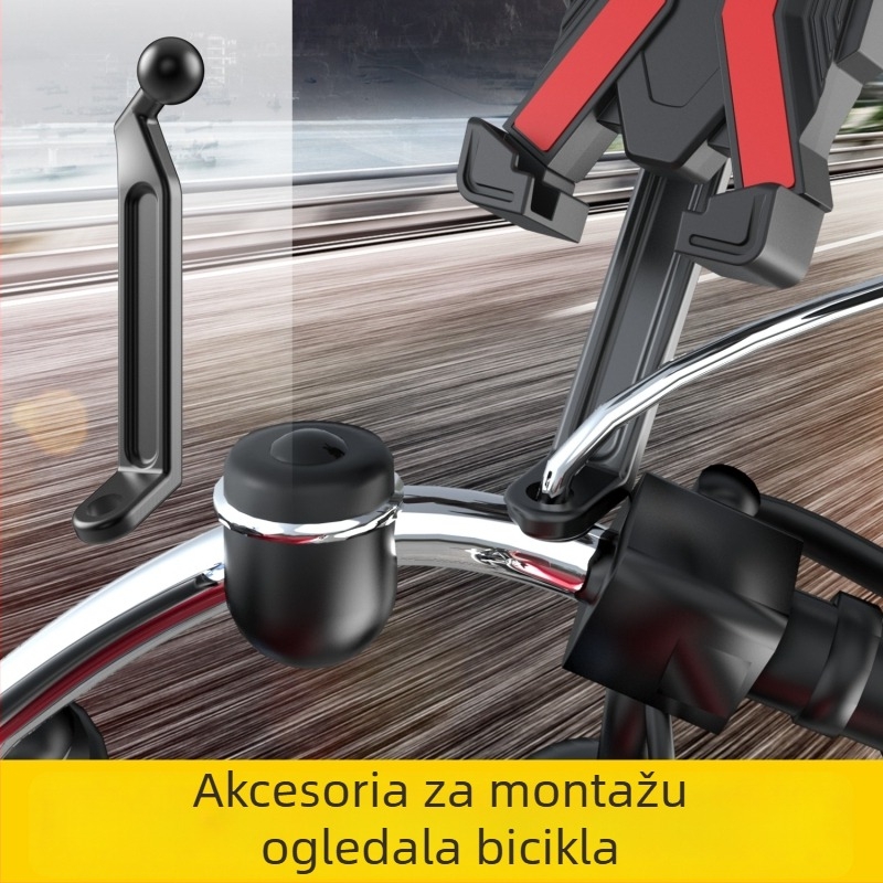 Osnova nosača retrovizora motocikla — univerzalna aluminijska baza, model JY-011, pogodna za motocikle i električna vozila, podržava prilagodbu