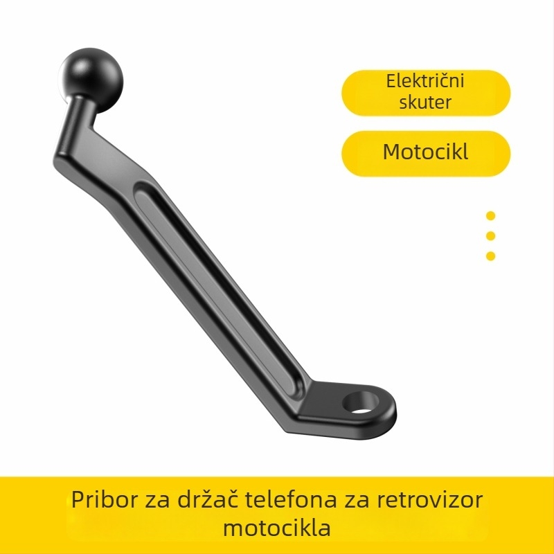Osnova nosača retrovizora motocikla — univerzalna aluminijska baza, model JY-011, pogodna za motocikle i električna vozila, podržava prilagodbu