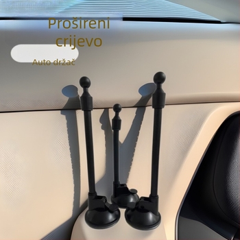 Držač za telefon u automobilu s produženom silikonovom cijevi, nosač s usisnim priključkom za središnju konzolu, duga čvrsta šipka za teška vozila