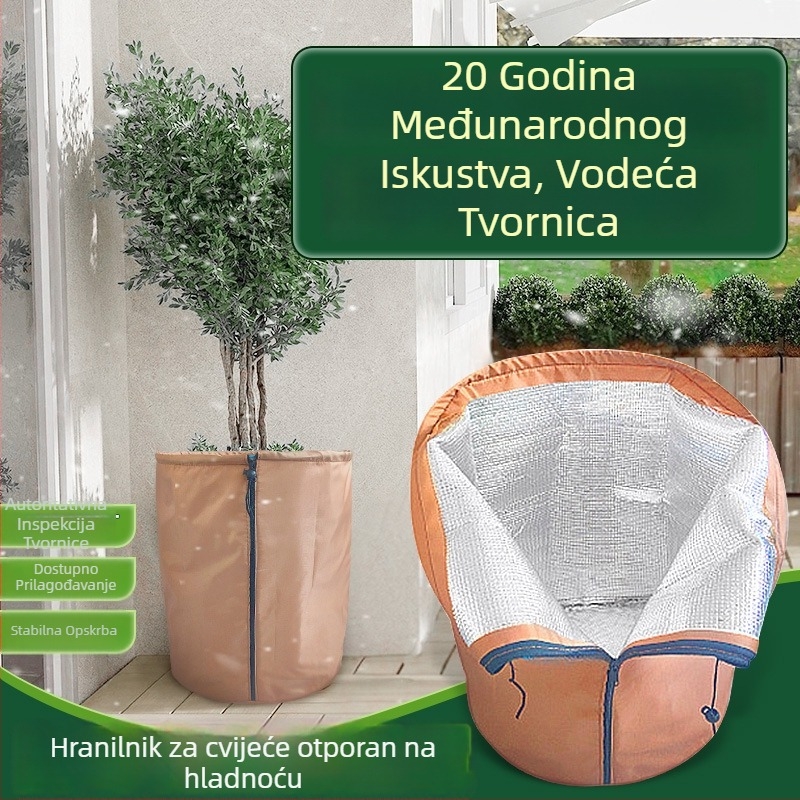 Izolacijski pokrov za vrtne biljke s zaščito od mraza za vrećice za sadnju voća i povrća; izdržljivo, ekološki prihvatljivo zaštitno kućište za posude