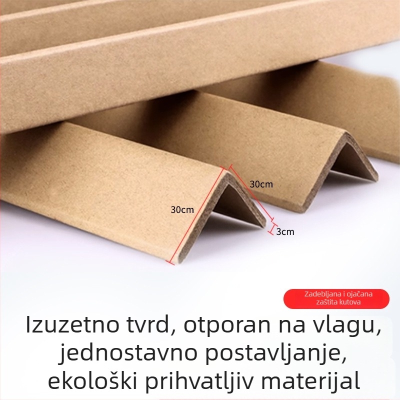 L-oblik zaštitni kut papira za pakiranje, debeli i čvrsti, otporni na udarce i apsorpciju vibracija