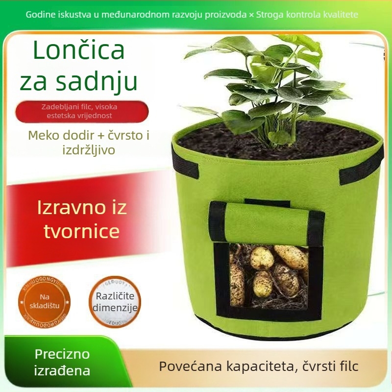 Filc posuda za sadnju (netkano vlakno; uzgoj povrća; ovlaštena privatna marka)