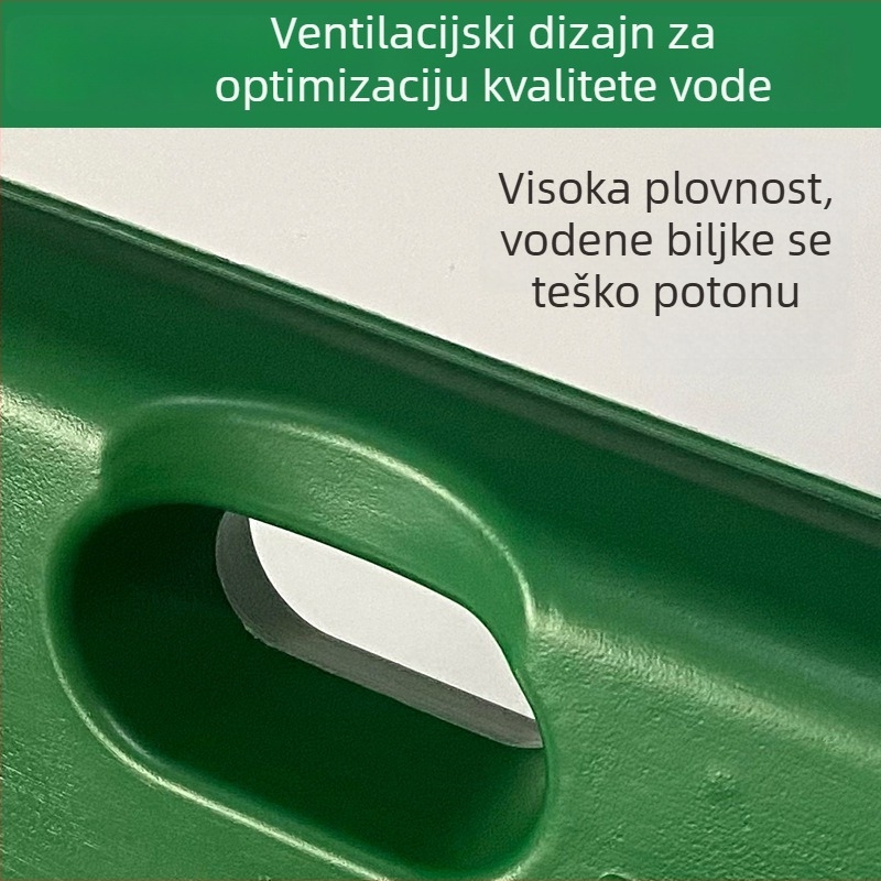 Plutajući krevet za vodno uzgajanje, četvrtastog oblika, PE materijal, za uzgoj povrća.