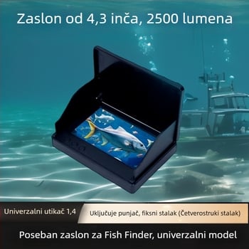 Ribolovni sonar s vizualnim prikazom sidra (Ponovno punjenje, dubinski raspon 0,6–30 m, Fisherman)