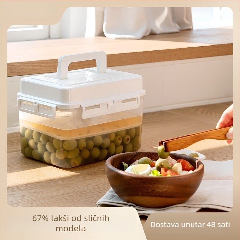 Korejskog stila zatvarač za kiseli kupus/pikle, plast za hranu, četvrtasti oblik, kapacitet 4,1–5 L