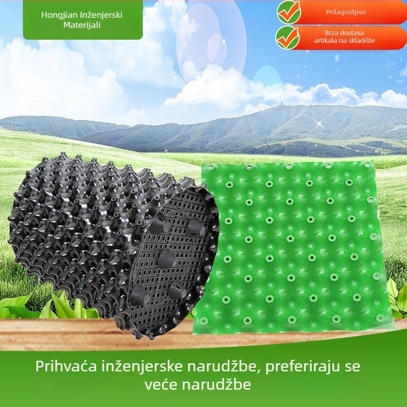 Ploča za blokiranje korijena biljaka — PE materijal; namijenjena poljoprivrednom sadnju; kontejner za sadnice; plastična drenažna ploča; Hongjian marka; tip: vrtni ukrasni dodaci