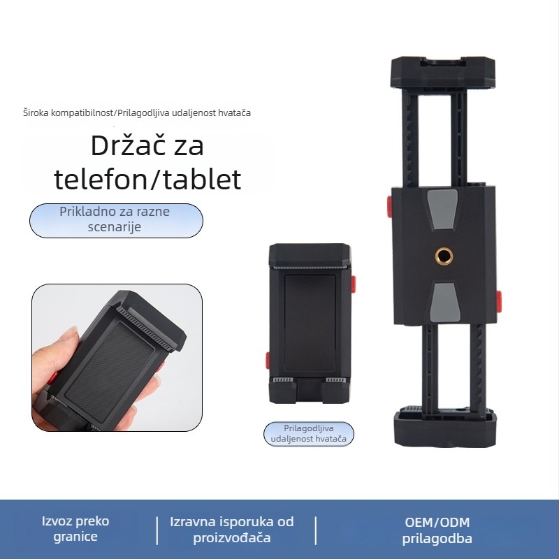 Držač za prijenos uživo s integriranim klipom, univerzalni stolni klip, ABS materijal, klip u obliku E i dijamant klip, podržava prilagođavanje, ovlaštene privatne marke