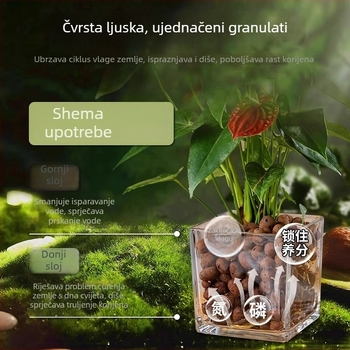 Hranjiva zemlja za sukulente s ekspandiranom glinenom podlogom; pogodna za posude, sadnju biljaka, akvarije i hidroponiku; vulkanski kamen za prozračnu drenažu