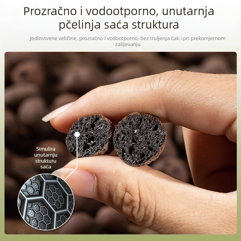 Hranjiva zemlja za sukulente s ekspandiranom glinenom podlogom; pogodna za posude, sadnju biljaka, akvarije i hidroponiku; vulkanski kamen za prozračnu drenažu