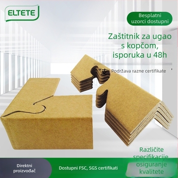 Papirni zaštitnik kuta s blokadom – kraft papir, za pakiranje, ELTETE