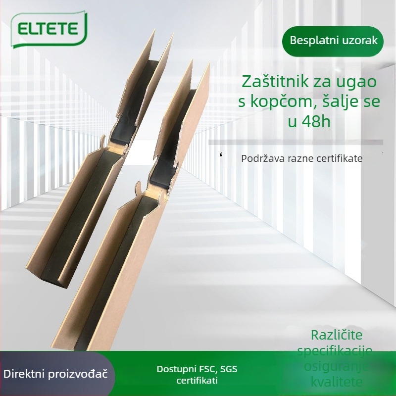 Papirni zaštitnik kuta s blokadom – kraft papir, za pakiranje, ELTETE