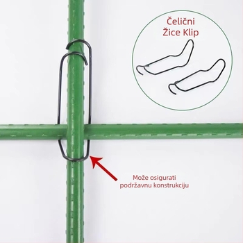 Žično kvačilo za čelične cijevi – vrt, balkon – Yuchi Gardening