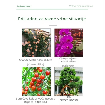 Vrtna vezna žica i užad za podršku biljaka, fiksator za penjače ruže, držač s klipsama